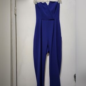 Mystic Royal Blue Strapless Jumpsuit